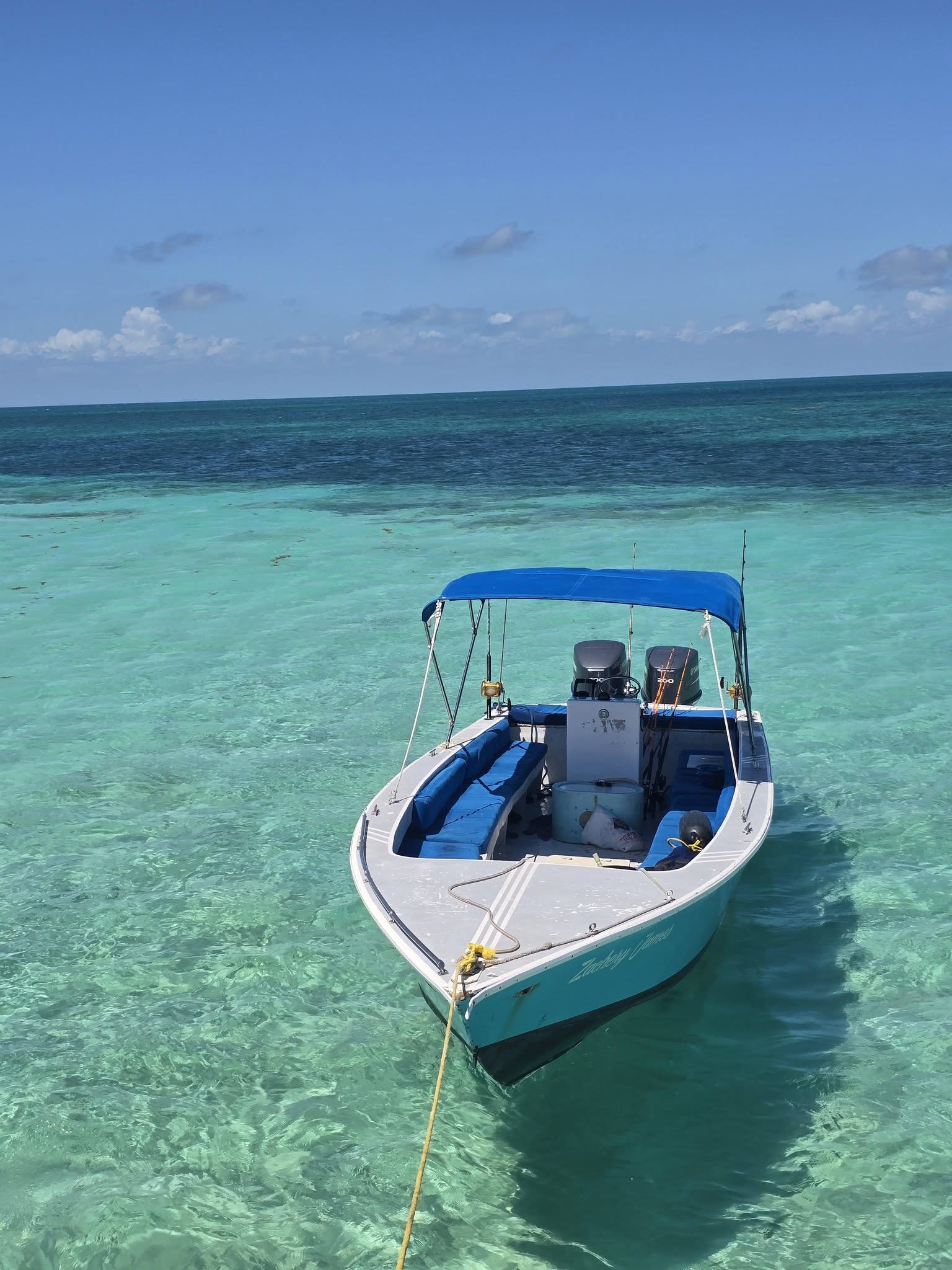 A boat or snorkeling scene from Fabian’s trips